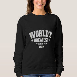 Frauen Yorkie Pom Mix Rasse Hund Dekor Thema Sweatshirt