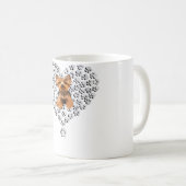 Frauen Yorkshire Terrier Lover Dog Paw Design Hear Kaffeetasse (VorderseiteRechts)