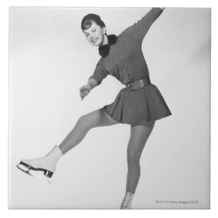 Frauen-Zahl Skaten Fliese