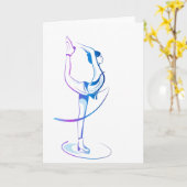 Frauen-Zahl Skaten-Gruß-Karten Karte (Gelbe Blume)