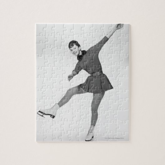 Frauen-Zahl Skaten Puzzle (Vertikal)