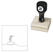 Frauen zeigen Teleskop binokular Gummistempel (Stempel)