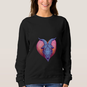 Frauen Ziegen Baphome Gothic Kleidung Pentagramm S Sweatshirt