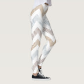 Frauen Zigzag Tan/Beige/Light Blue Leggings (Rechts)