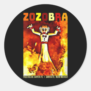 Frauen Zozobra Fiestas De Sante Fe New Mexico Alt Runder Aufkleber