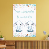 Frauen zu Mitbewohnern Elefant Kinderzimmer Mauer Leinwanddruck (Insitu (Wohnzimmer))