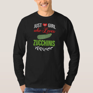 Frauen Zucchini Gemüse Brot Fritten Nudel Lasagne T-Shirt
