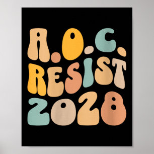 Frauen zum AC 2028 für Präsident Resist Wavy Alexa Poster