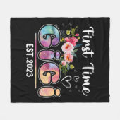 Frauen zum ersten Mal Gigi Est. 2023 für neu Fleecedecke (Vorderseite (Horizontal))