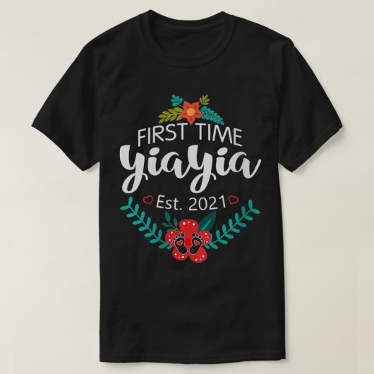 Frauen zum ersten Mal Yiayia Est T-Shirt (Design vorne)