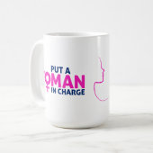 Frauen zum Verantwortungsbewusstsein bringen - wei Kaffeetasse (Vorderseite Links)