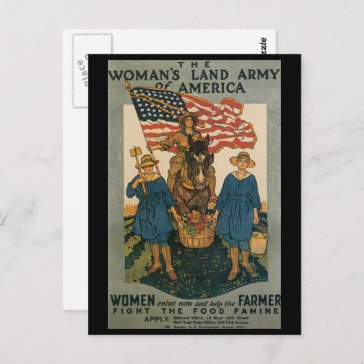 Frauen zum Zweiten Weltkrieg Postkarte (Vorne/Hinten)