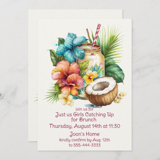 Frauen zusammen einladung (Vorne/Hinten)