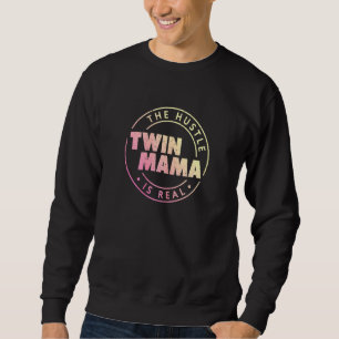 Frauen zwei Mama Junge Mutter von zwei Gewinnen mü Sweatshirt