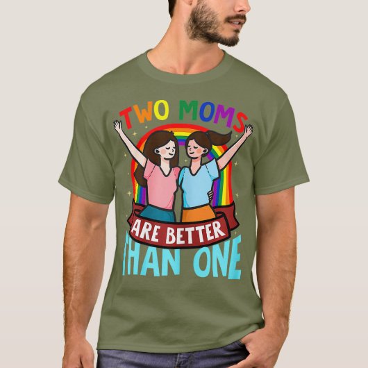 Frauen Zwei Mütter sind besser als eine Überraschu T-Shirt (Vorderseite)