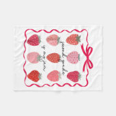 Frauen zweiter Klasse ist meine Jam Strawberry ers Fleecedecke (Vorderseite (Horizontal))