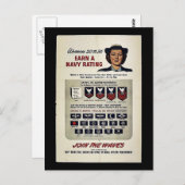 Frauen zwischen 20 und 36 erhalten eine Marinewert Postkarte (Vorne/Hinten)