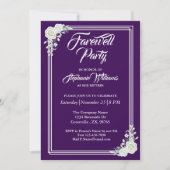 Frauenabschied Elegantes Lila Party Einladung (Vorderseite)