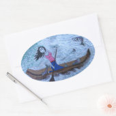 Frauenarbeit Ovaler Aufkleber (Umschlag)