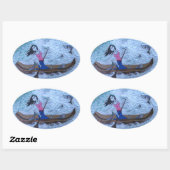 Frauenarbeit Ovaler Aufkleber (Blatt)