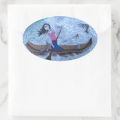 Frauenarbeit Ovaler Aufkleber (Tasche)