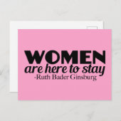 Frauenartikel von Ruth Bader Ginsburg Postkarte (Vorne/Hinten)