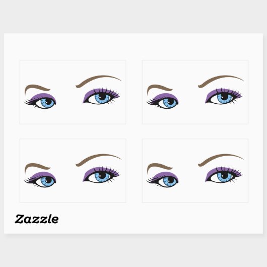 Frauenaugen Rechteckiger Aufkleber (Blatt)