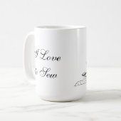 Frauenausschnitt Gewebe - i-Liebe, Tasse zu nähen (Vorderseite Links)