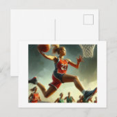 Frauenbasketball, Postkarte (Vorne/Hinten)