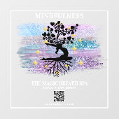 ** Frauenbaum Reiki Yoga Meditation Fensteraufkleber (Blatt)