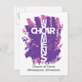 Frauenchor Personalisieren Postkarteneinladungs-Ka Einladungspostkarte (Vorne/Hinten)