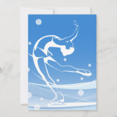 Fraueneis Skaten Sport Illustration Einladung (Vorderseite)