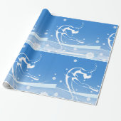 Fraueneis Skaten Sport Illustration Geschenkpapier (Ungerollt)