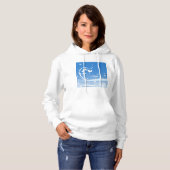 Fraueneis Skaten Sport Illustration Hoodie (Vorne ganz)