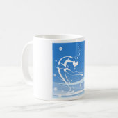 Fraueneis Skaten Sport Illustration Kaffeetasse (Vorderseite Links)