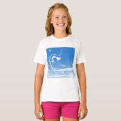Fraueneis Skaten Sport Illustration T-Shirt (Vorne ganz)