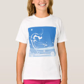 Fraueneis Skaten Sport Illustration T-Shirt (Vorderseite)