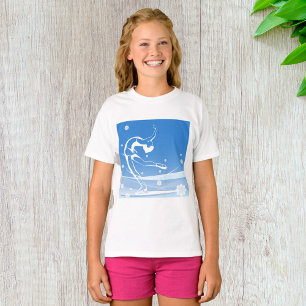 Fraueneis Skaten Sport Illustration T-Shirt