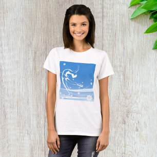 Fraueneis Skaten Sport Illustration T-Shirt