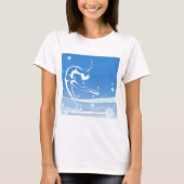Fraueneis Skaten Sport Illustration T-Shirt (Vorderseite)