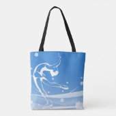 Fraueneis Skaten Sport Illustration Tasche (Rückseite)