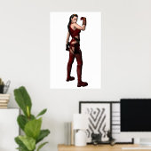 Frauenfantasy in RED Poster (Heimbüro)
