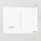 Frauenfarbenportrait Pink Fashion Illustration Art Postkarte (Rückseite)