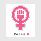 Frauenfaust-Resist-Symbol Aufkleber (Blatt)