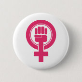 Frauenfaust-Resist-Symbol Button (Vorderseite)