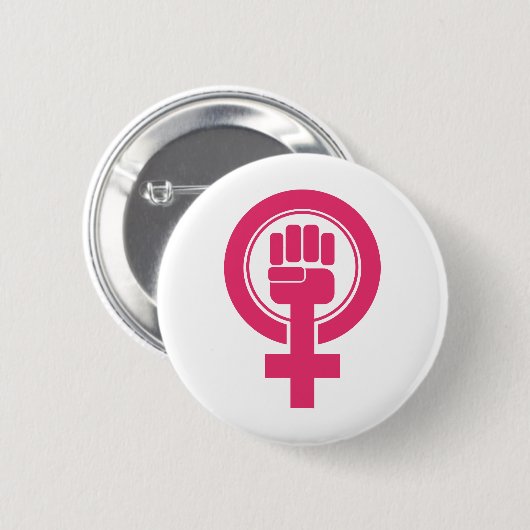 Frauenfaust-Resist-Symbol Button (Vorne & Hinten)