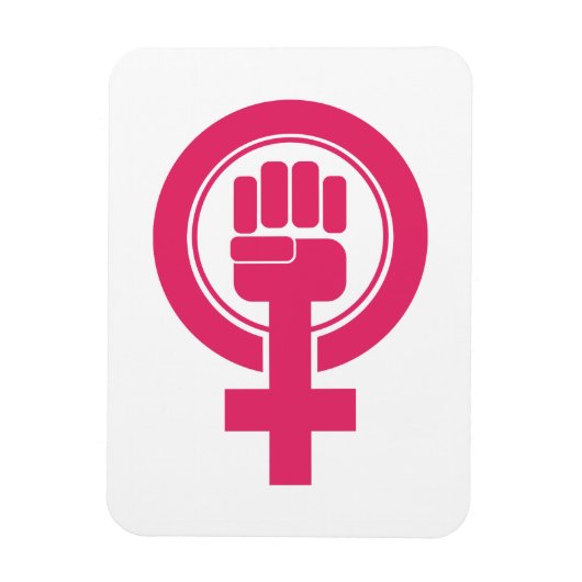 Frauenfaust-Resist-Symbol Magnet (Vertikal)