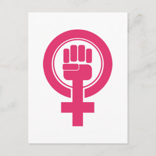 Frauenfaust-Resist-Symbol Postkarte