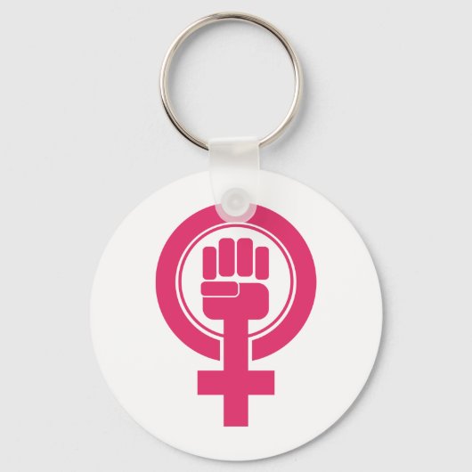 Frauenfaust-Resist-Symbol Schlüsselanhänger (Vorderseite)