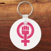 Frauenfaust-Resist-Symbol Schlüsselanhänger (Vorderseite)